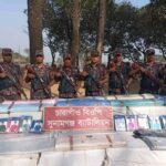 সুনামগঞ্জে ২৮ বিজিবি’র অভিযানে ৩ কোটি টাকার চোরাই পণ্য আটক 