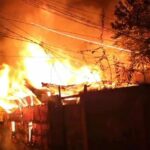 মাধবপুরে অগ্নিকাণ্ডে তিন পরিবারের ঘরবাড়ি পুড়ে ছাই