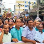 সুনামগঞ্জে জগন্নাথদেবের রথযাত্রা উপলক্ষে শোভাযাত্রা অনুষ্ঠিত।